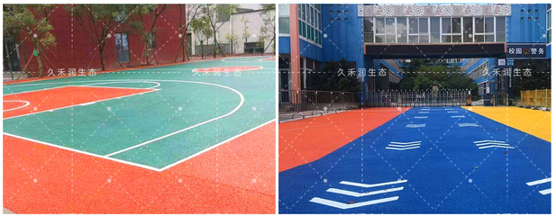 學校應用-彩色透水混凝土